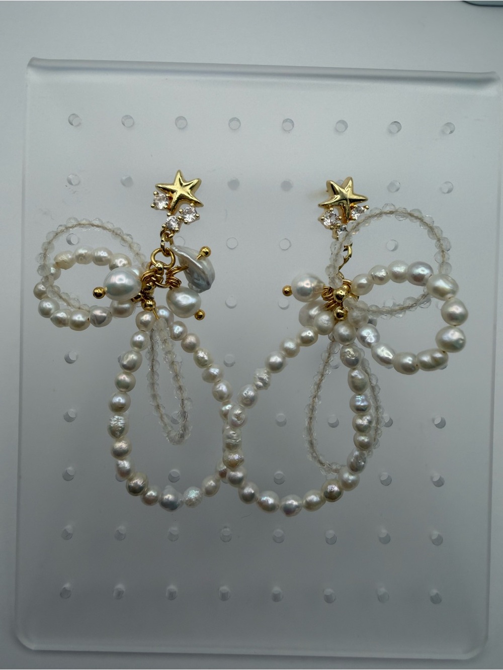 Starlight Bow Earrings (#E120) - Picture 3 of 4